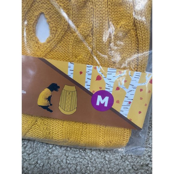 Medium M Dog sweater Yellow Knit design - Picture 1 of 4
